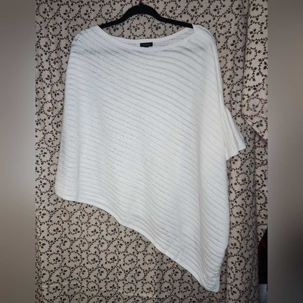 Talbots Women's White Knitted Shawl